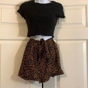 SIENNA SKY, skort, medium, leopard print, polyester blend, great condition